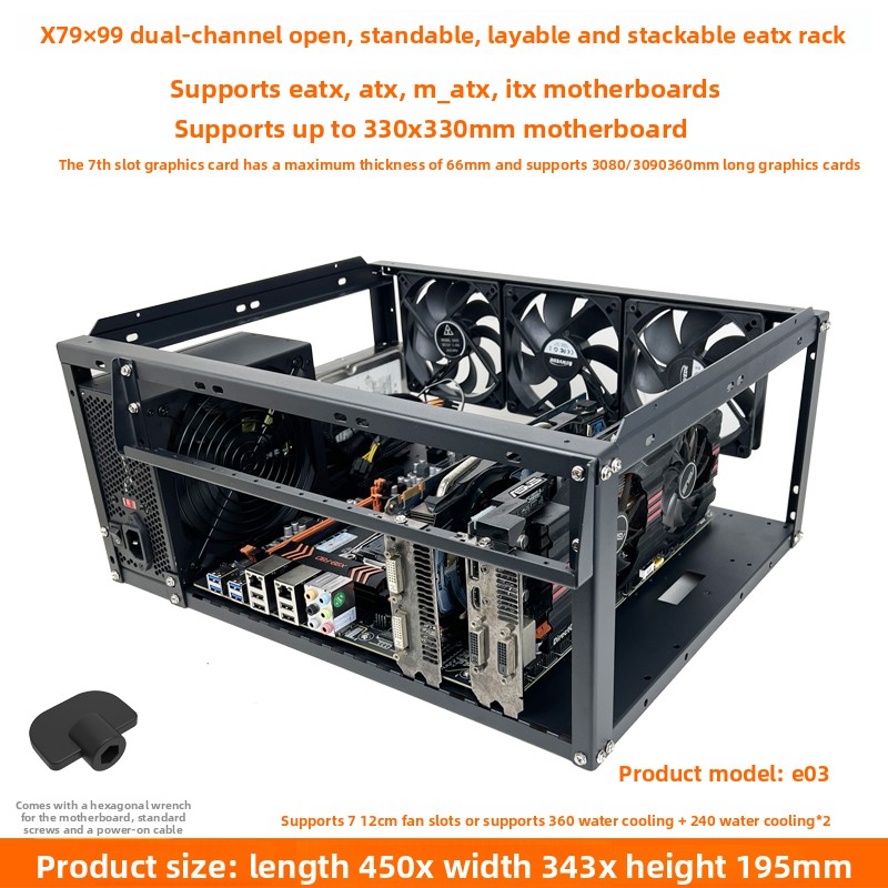 Stackable Open Frame PC Case,  - Atx Case review and price