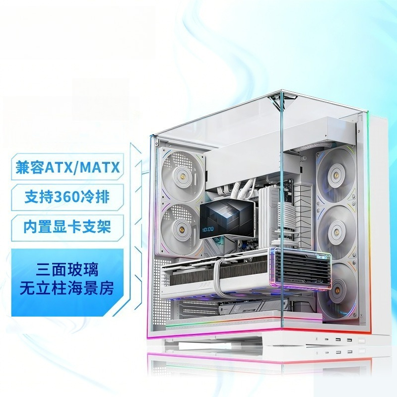 White Panoramic Triple Tempere - Atx Case review and price